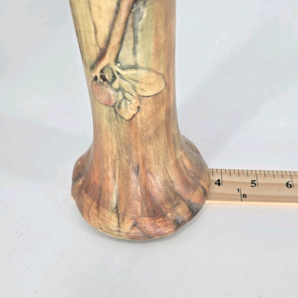 Vintage Weller Pottery Woodcraft Apple Tree Bud Vase 1920s Art Nouveau Faux Bois - Picture 11 of 12